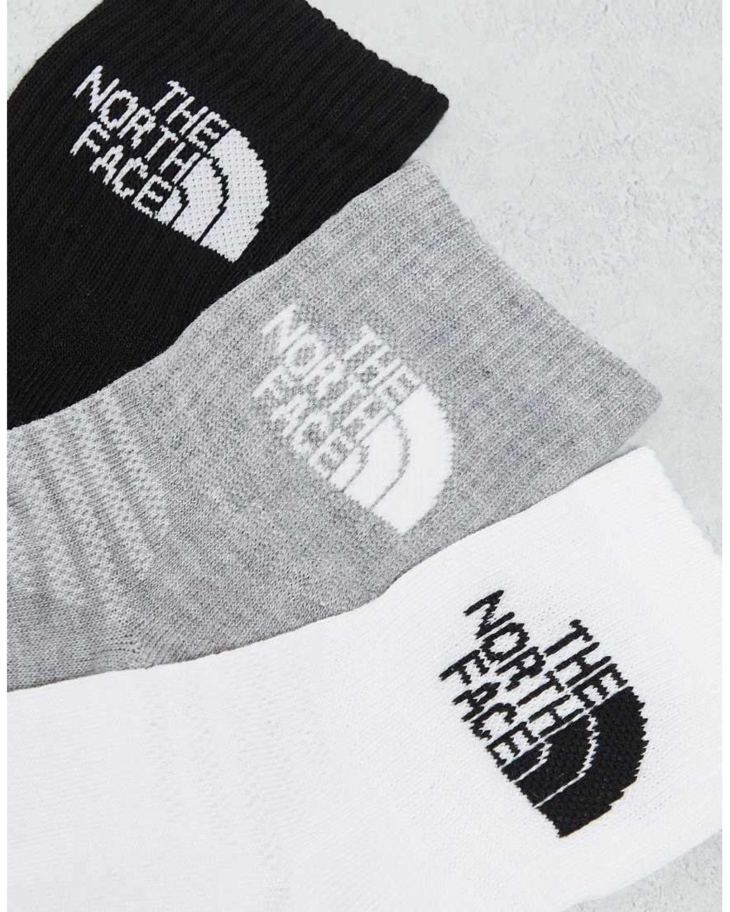 The North Face White Simple Dome 3 Pack Logo Ankle Socks