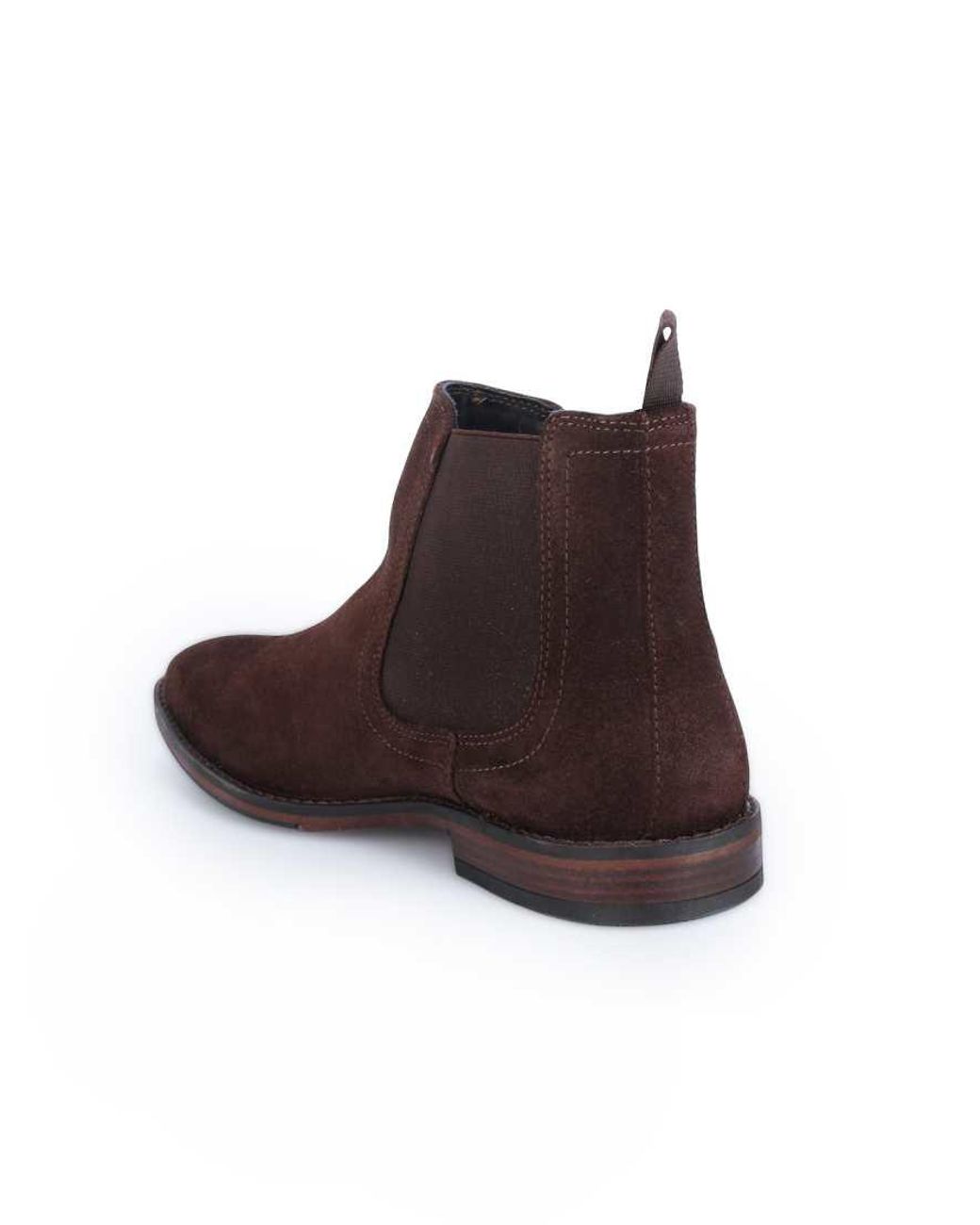 Thomas Crick Black Griffin Suede Leather Chelsea Boot for men