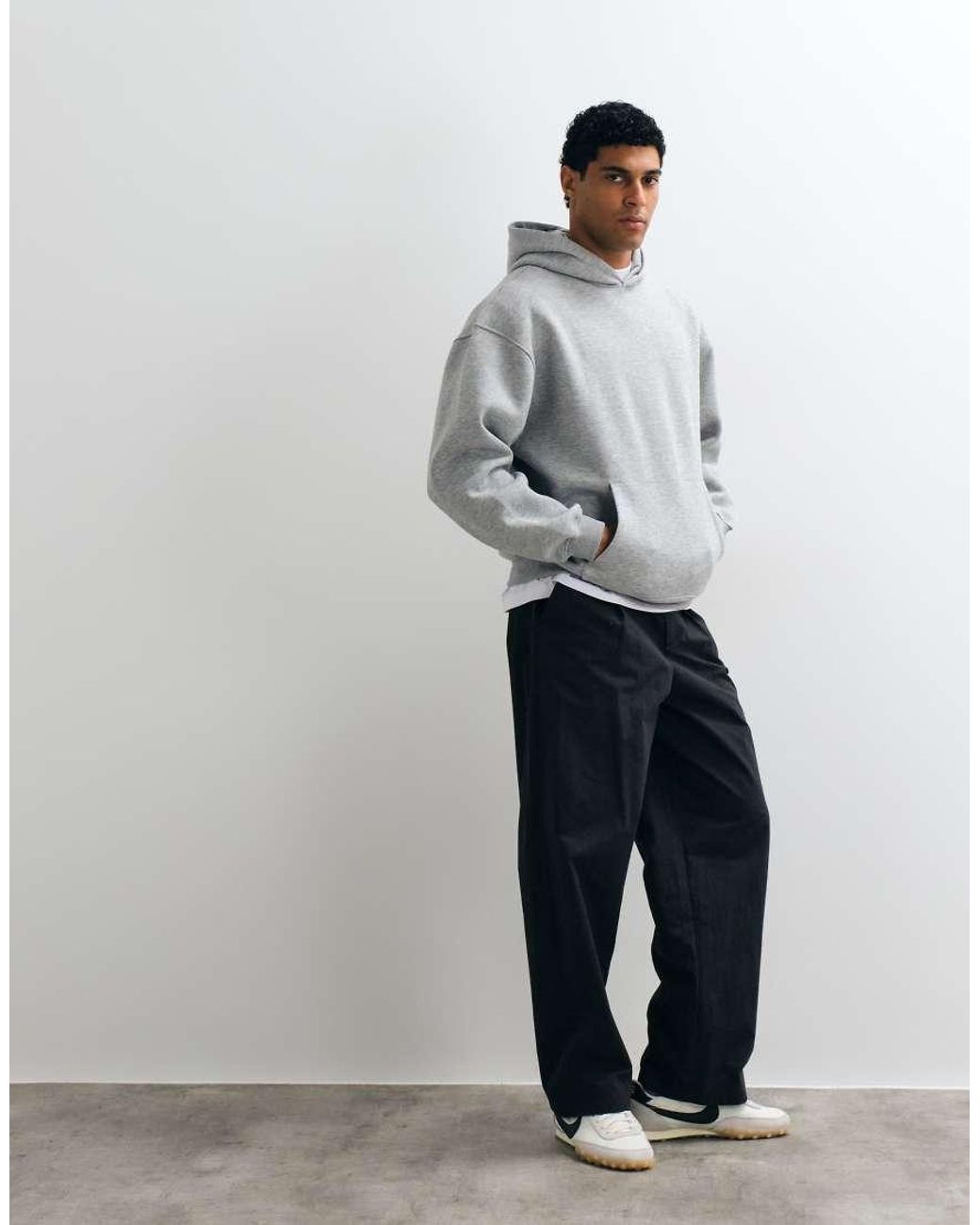ASOS Gray Relaxed Hoodie for men