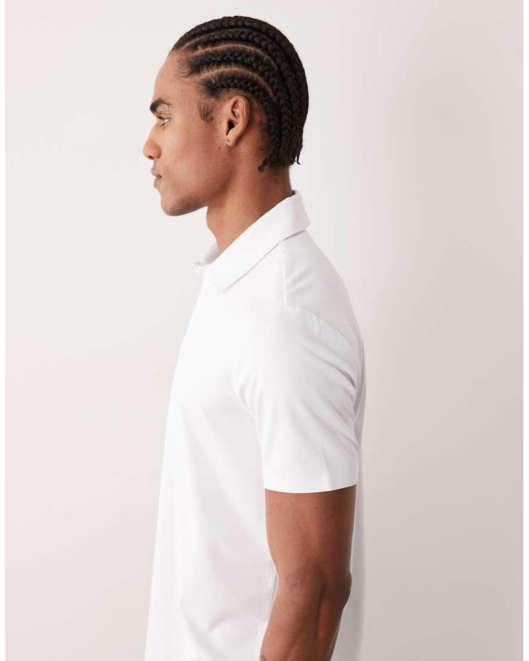 Mango White Performance Thermo-regulating Polo T-shirt