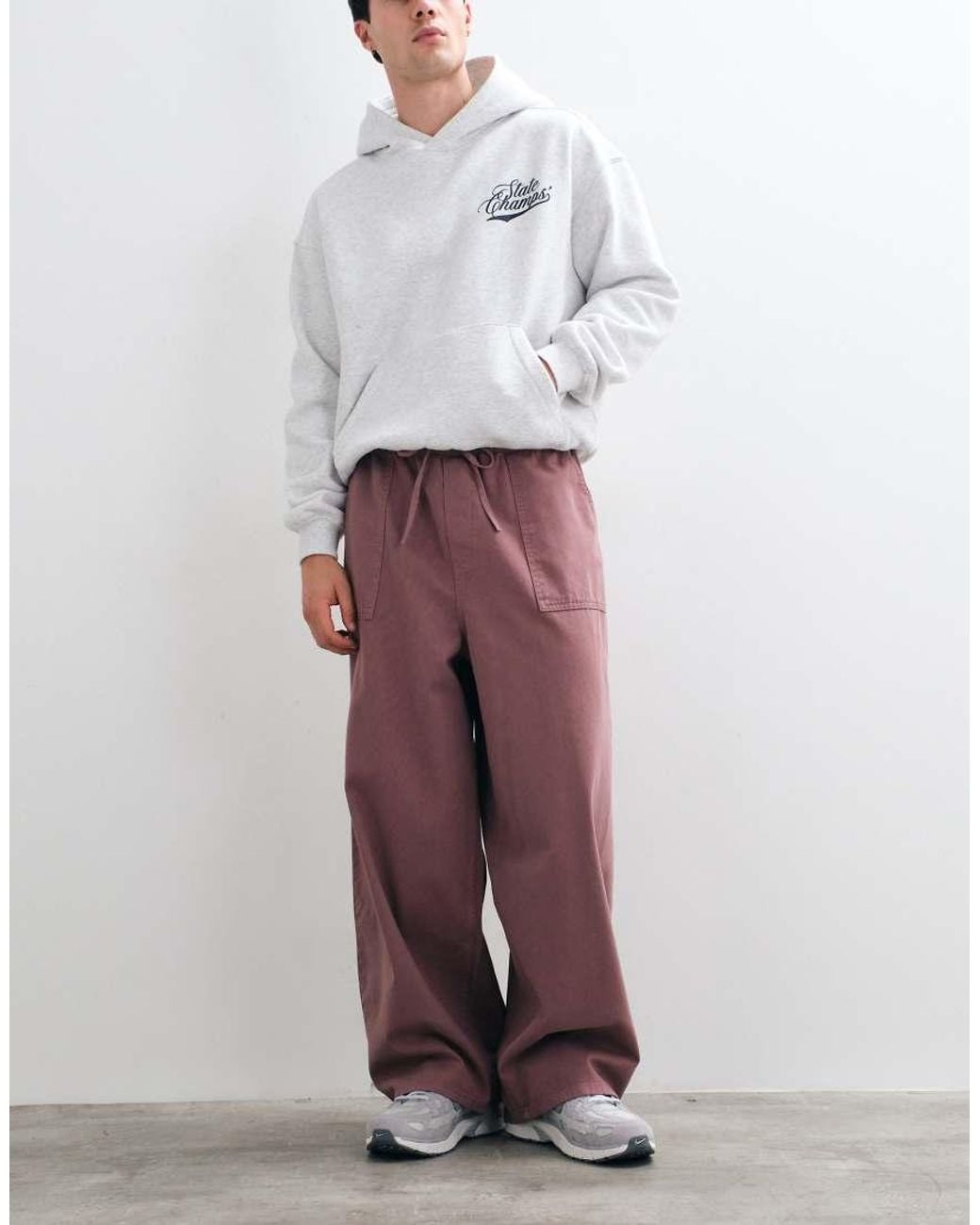 ASOS Purple Asos Dsign Oversized baggy Trousers for men