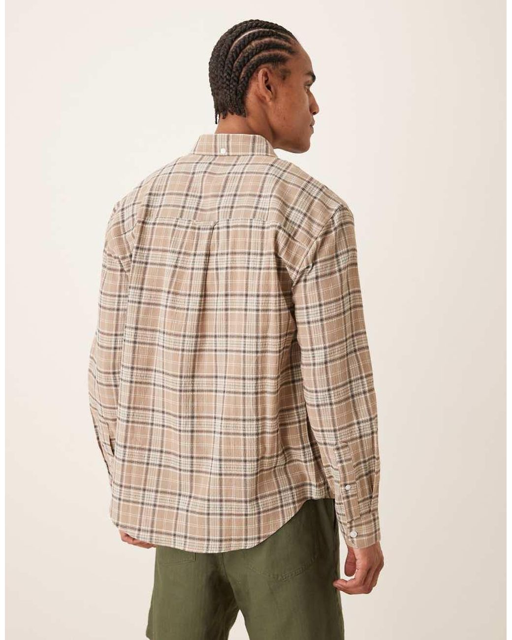 Farah Natural Sands Long Sleeve Logo Shirt for men
