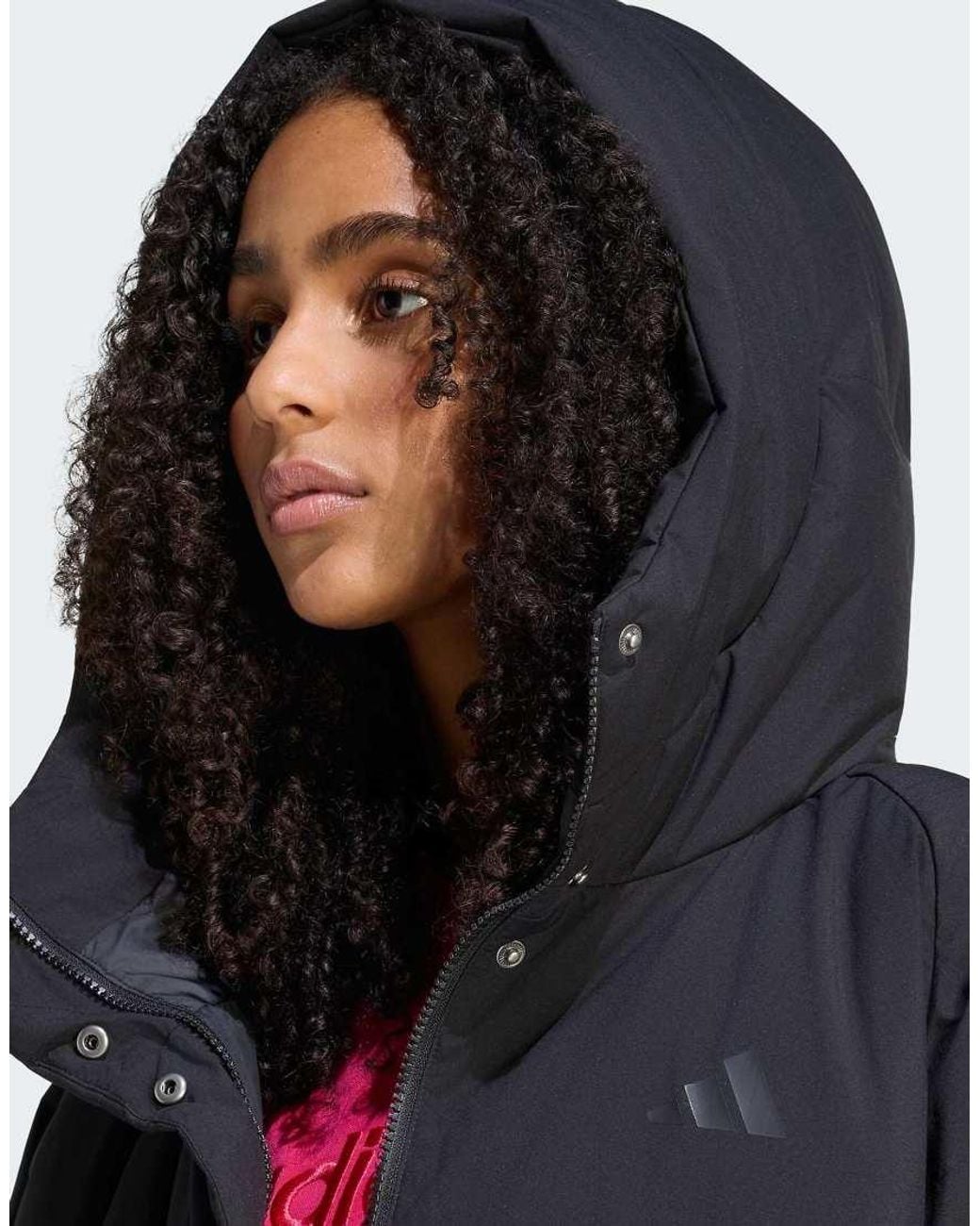Adidas Originals Gray Helionic Down Puffer Hooded Jacket