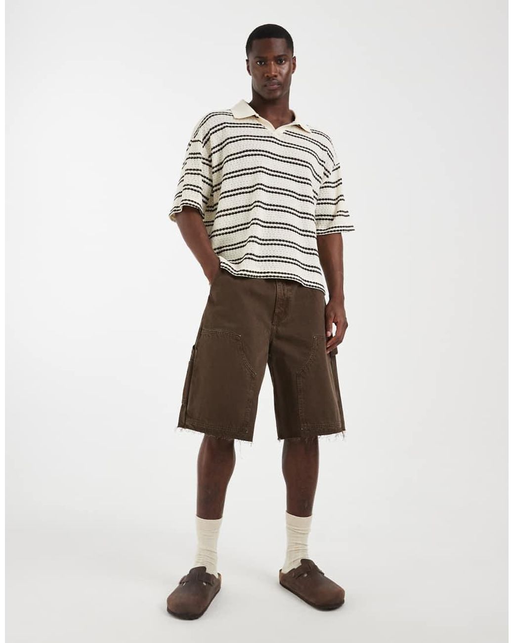 ASOS Multicolor Boxy Oversized Polo for men
