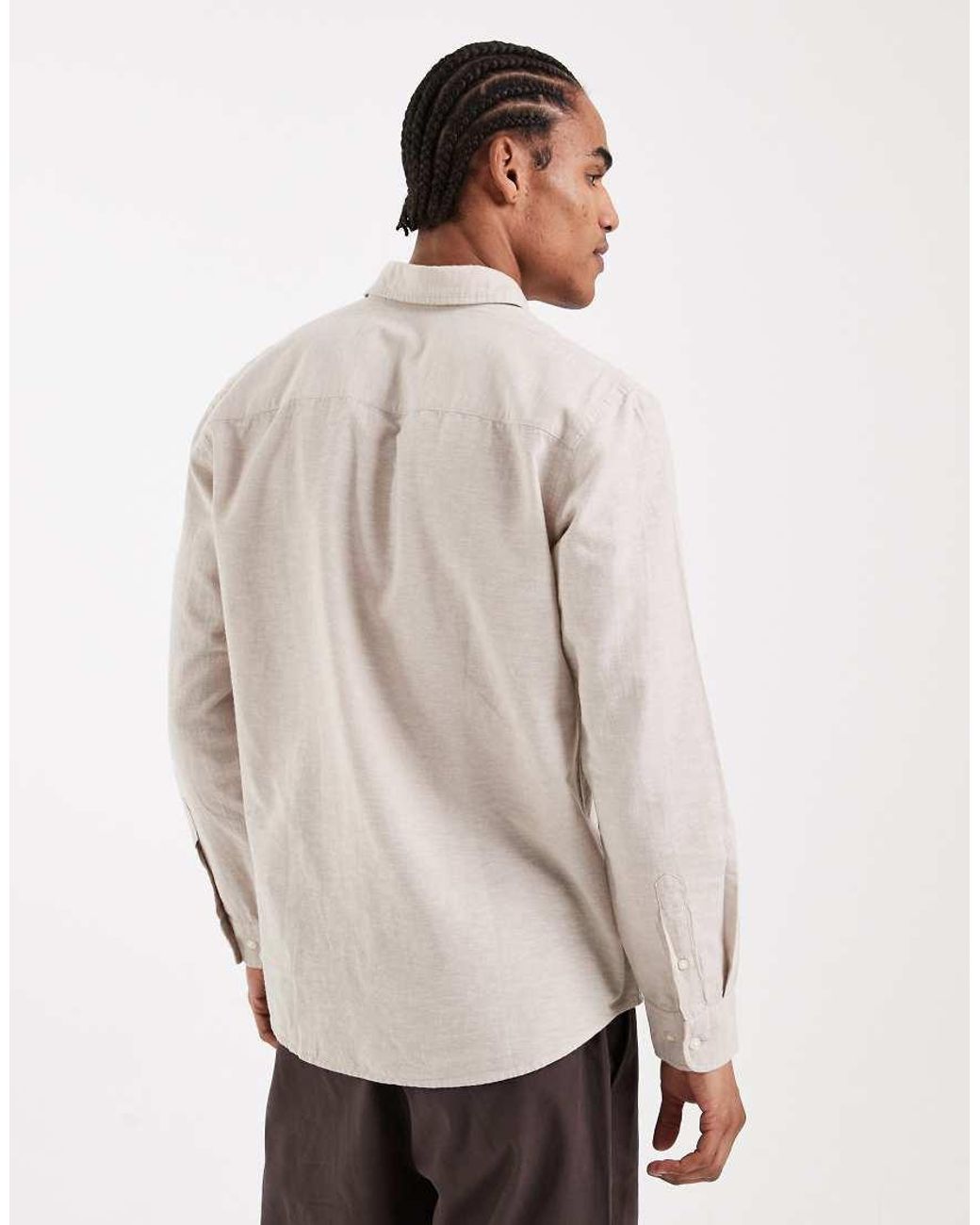 Jack & Jones Natural Linen Blend Regular Shirt for men