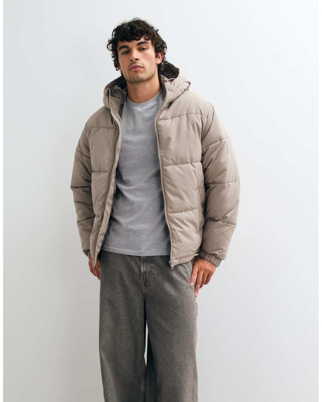JJ Rebel White Quilted Puffer Jacket for men