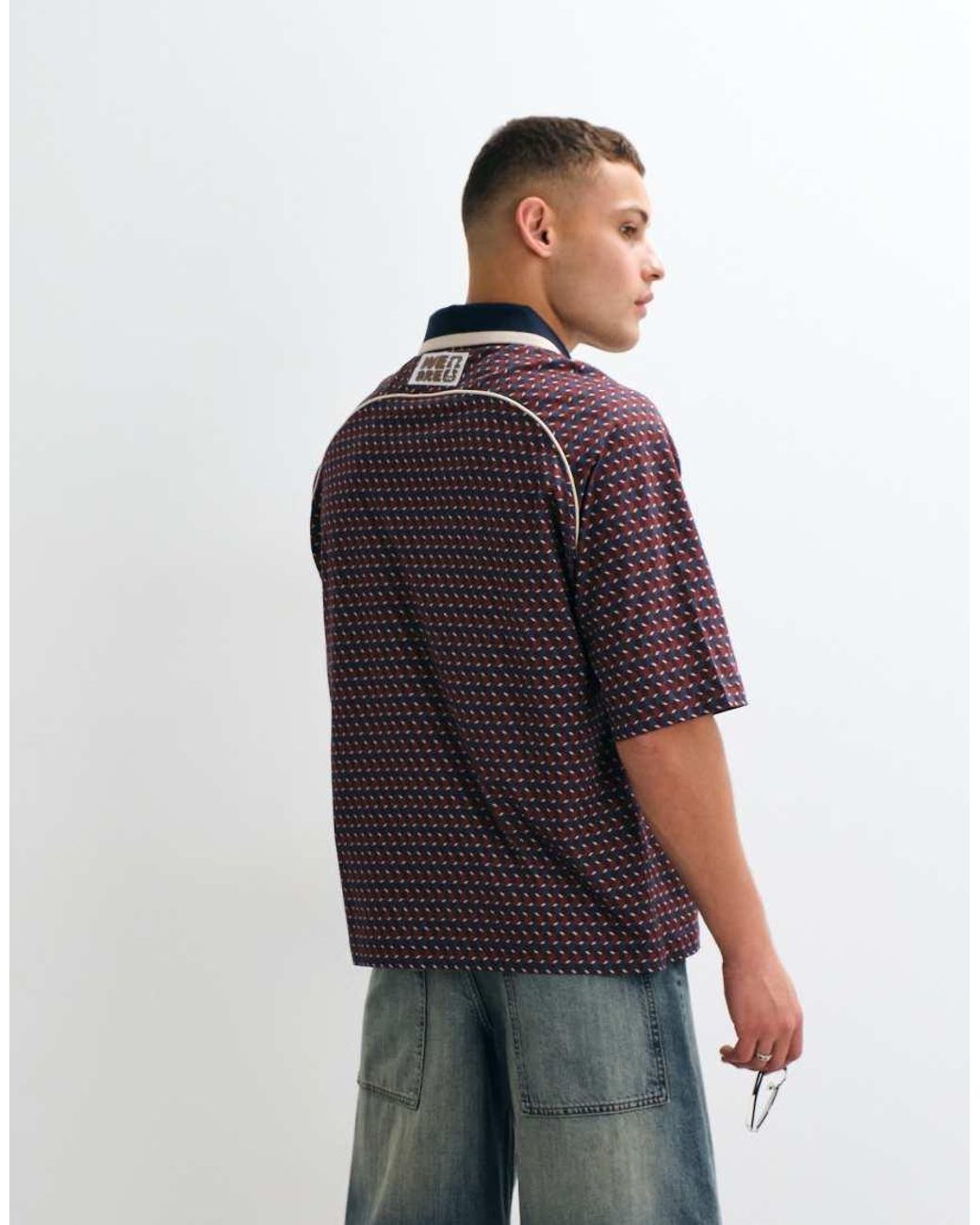 ASOS Blue Oversized Polo With Fifa World Cup England Print for men