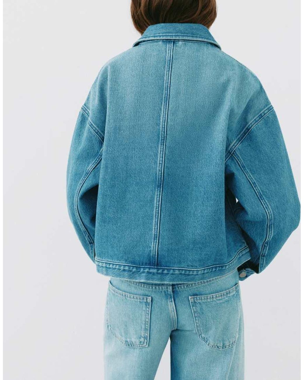 Pull&Bear Blue Boxy Denim Overshirt