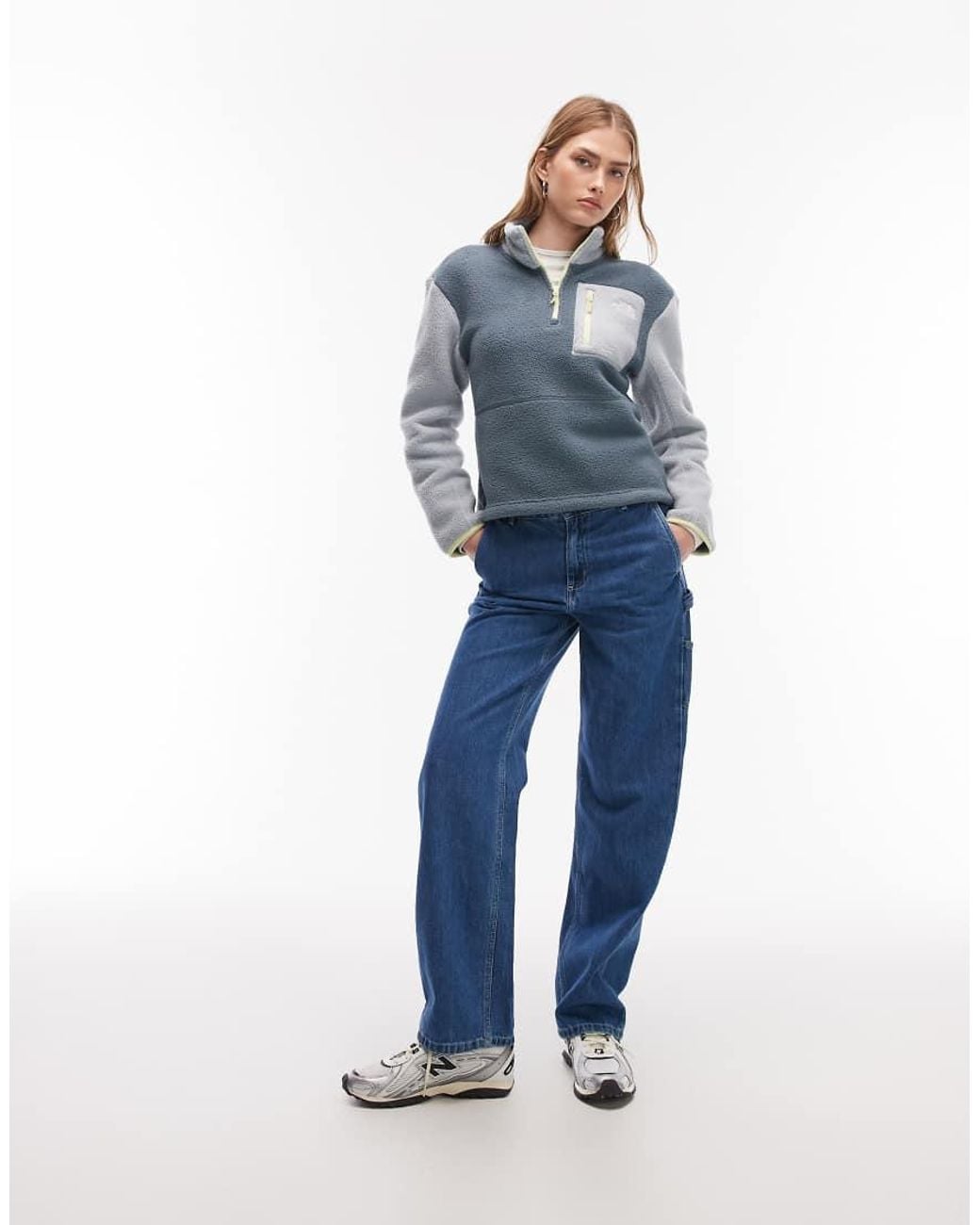The North Face Blue Yumiori 1/4 Zip Fleece