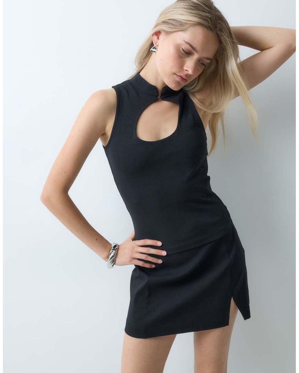 JJXX Blue Top With Keyhole Detail