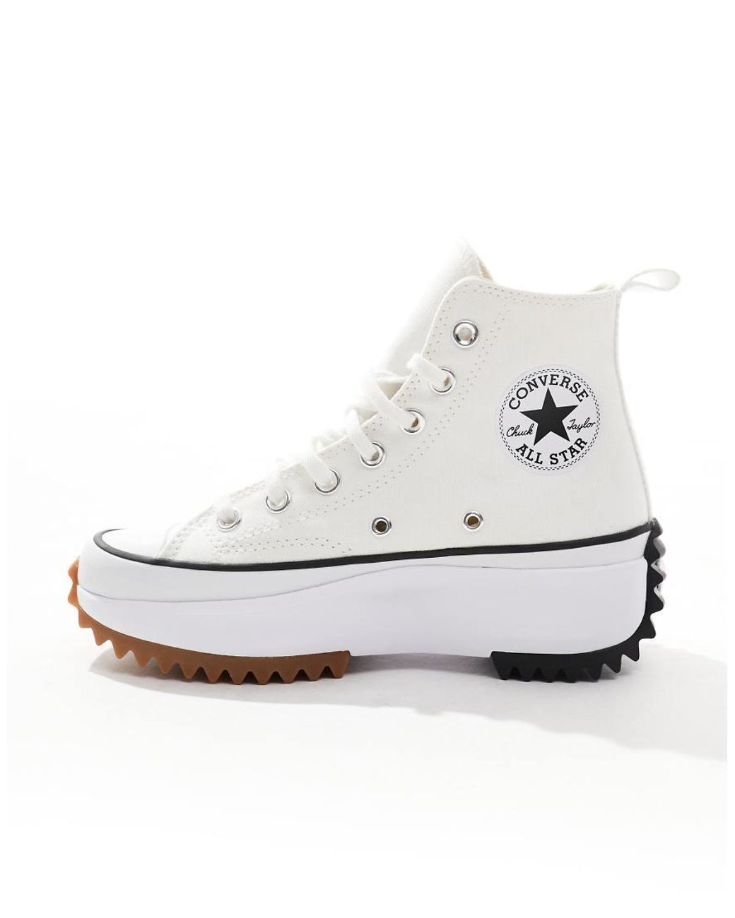 Converse White Run Star Hike Hi Trainers