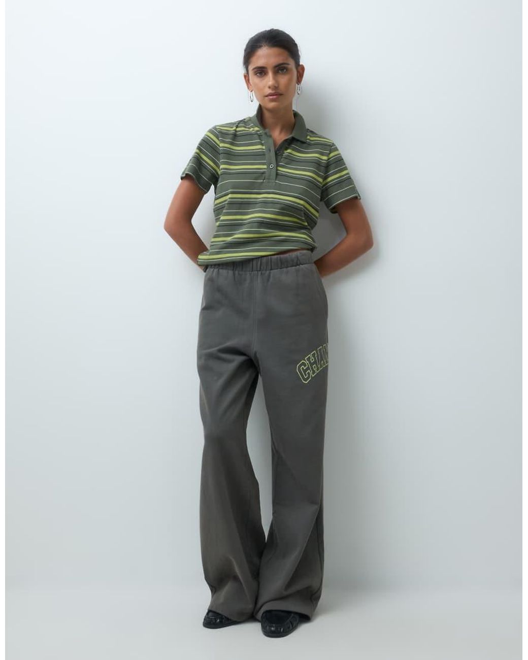 Champion Green Future Memories Striped Polo Shirt