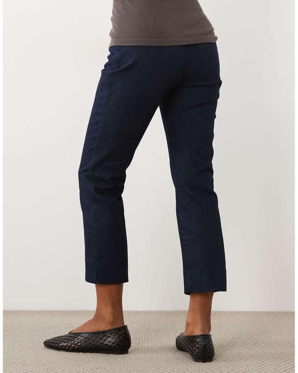 River Island Blue Denim Capri Trousers