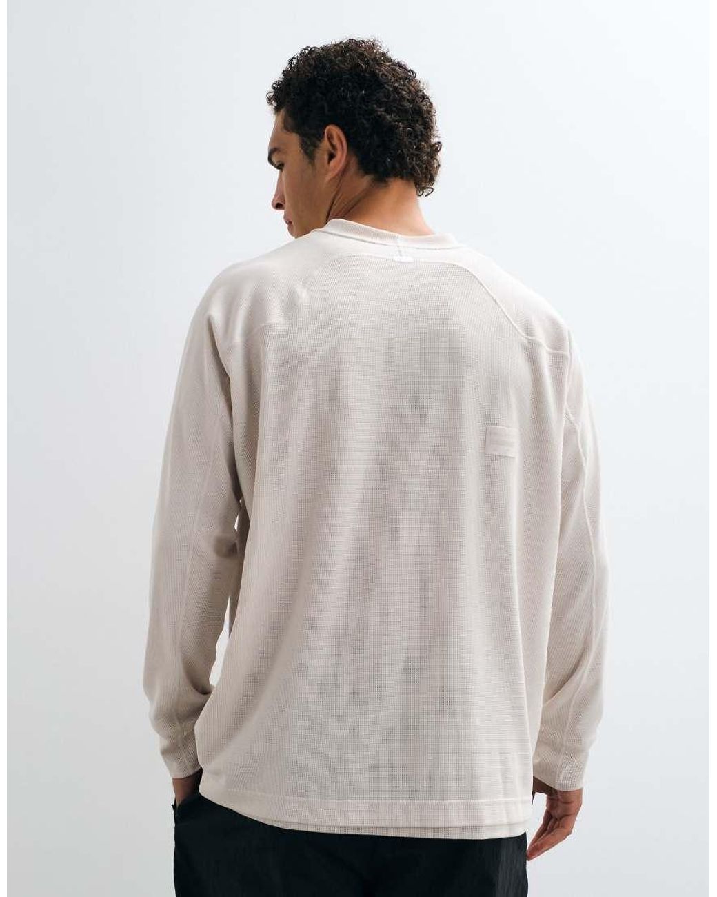 Nike Gray Nac Dri-Fit Long Sleeve Mesh Top for men