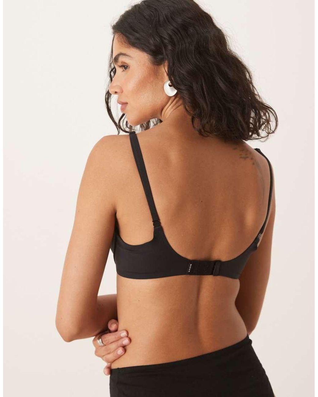 Boux Avenue Black Ultra Light Microfibre Plunge T-Shirt Bra
