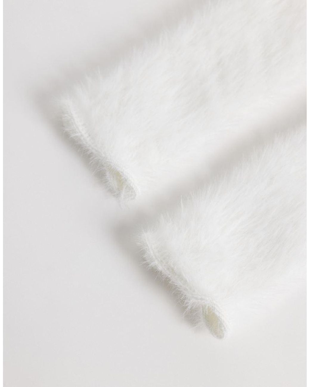 Kaiia White Exclusive Fluffy Leg Warmers