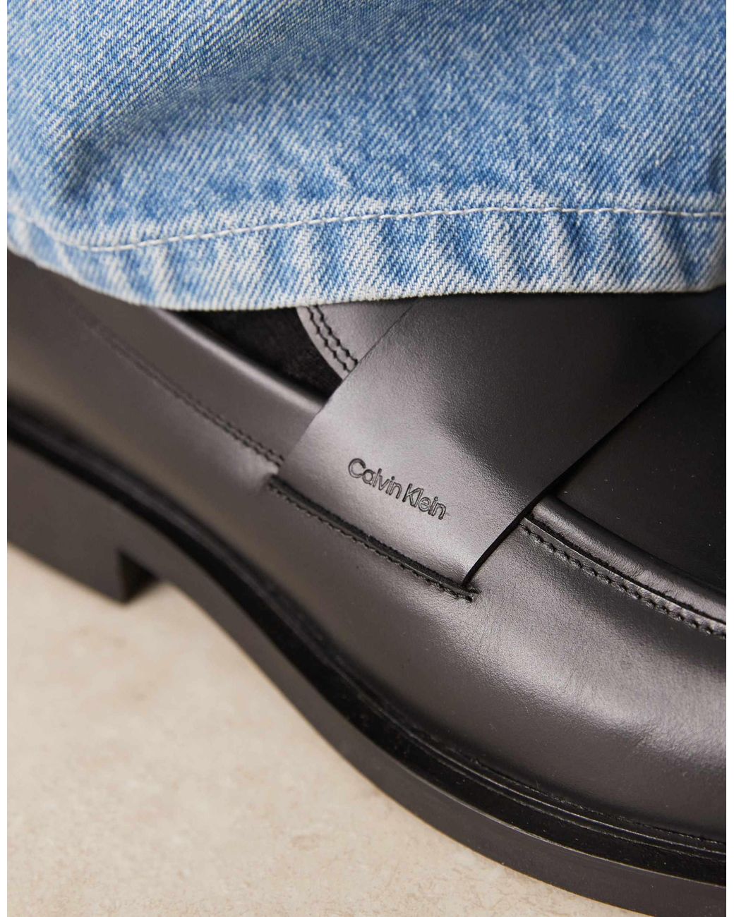 Calvin Klein – elegante loafer in Blue für Herren