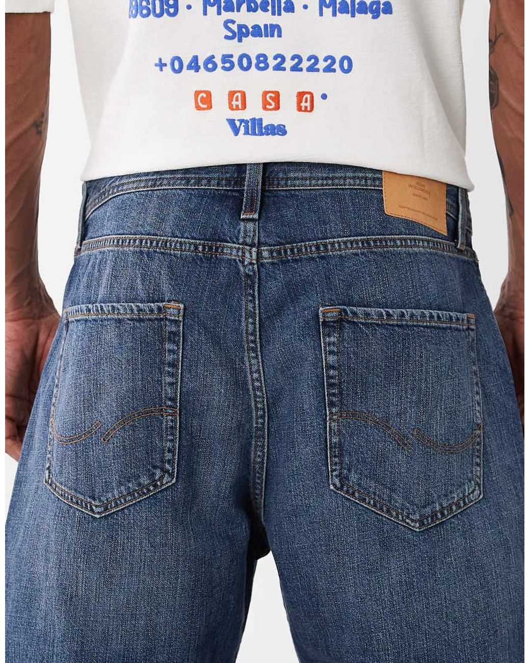 Jack & Jones Blue Tony Loose Denim Shorts for men