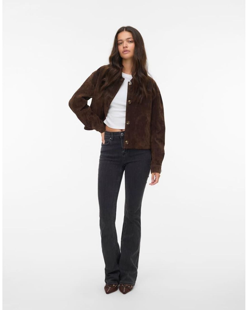 Vero Moda Brown Suede Jacket