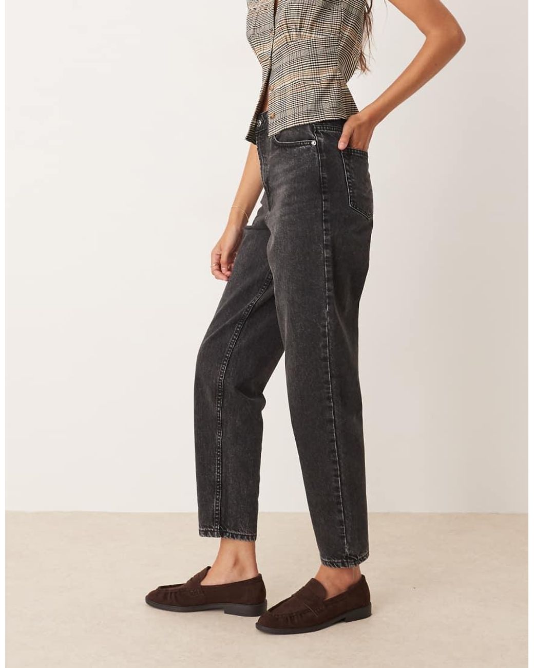 Miss Selfridge Natural Mom Jeans