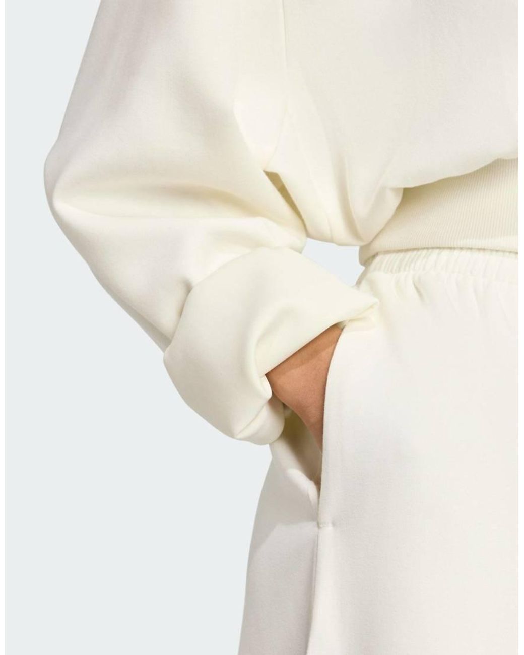 Adidas Originals White Soft Lux Loose Sweatshirt