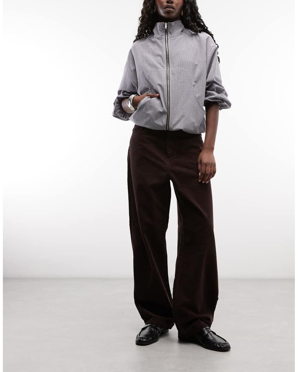 Carhartt Gray Billie Single Knee Thin Corduroy Wide Leg Trousers