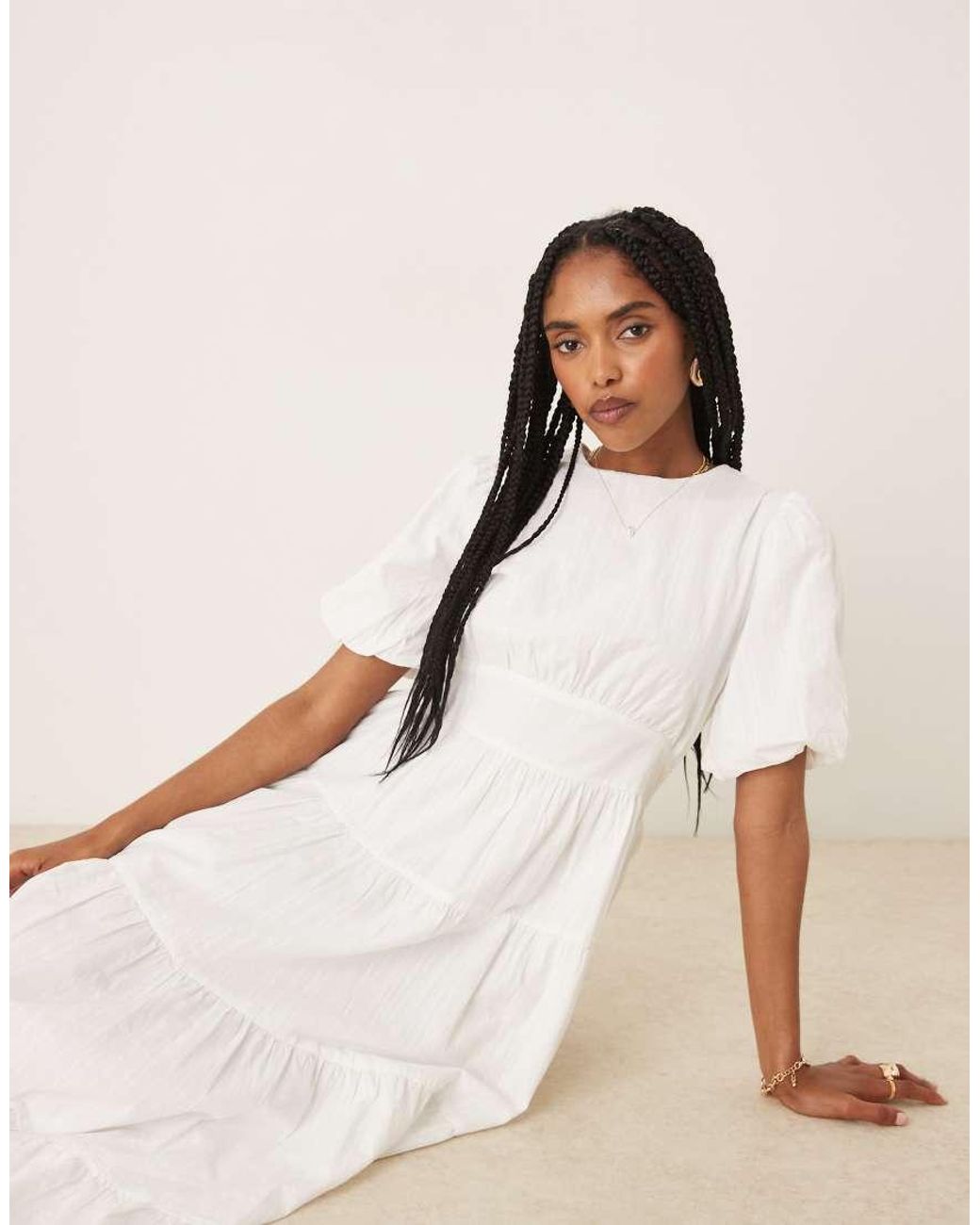 Nobody's Child Natural Ricky Midi Dress