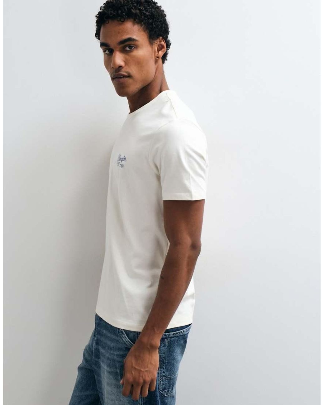 Wrangler White Graphic Print T-shirt for men