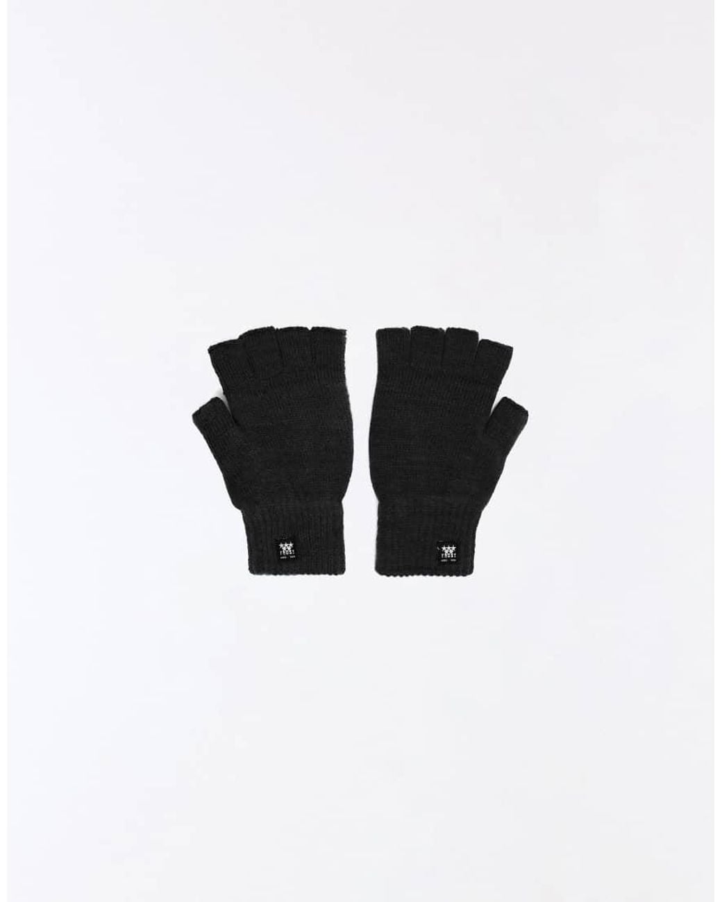 Bershka Black Knit Mittens for men