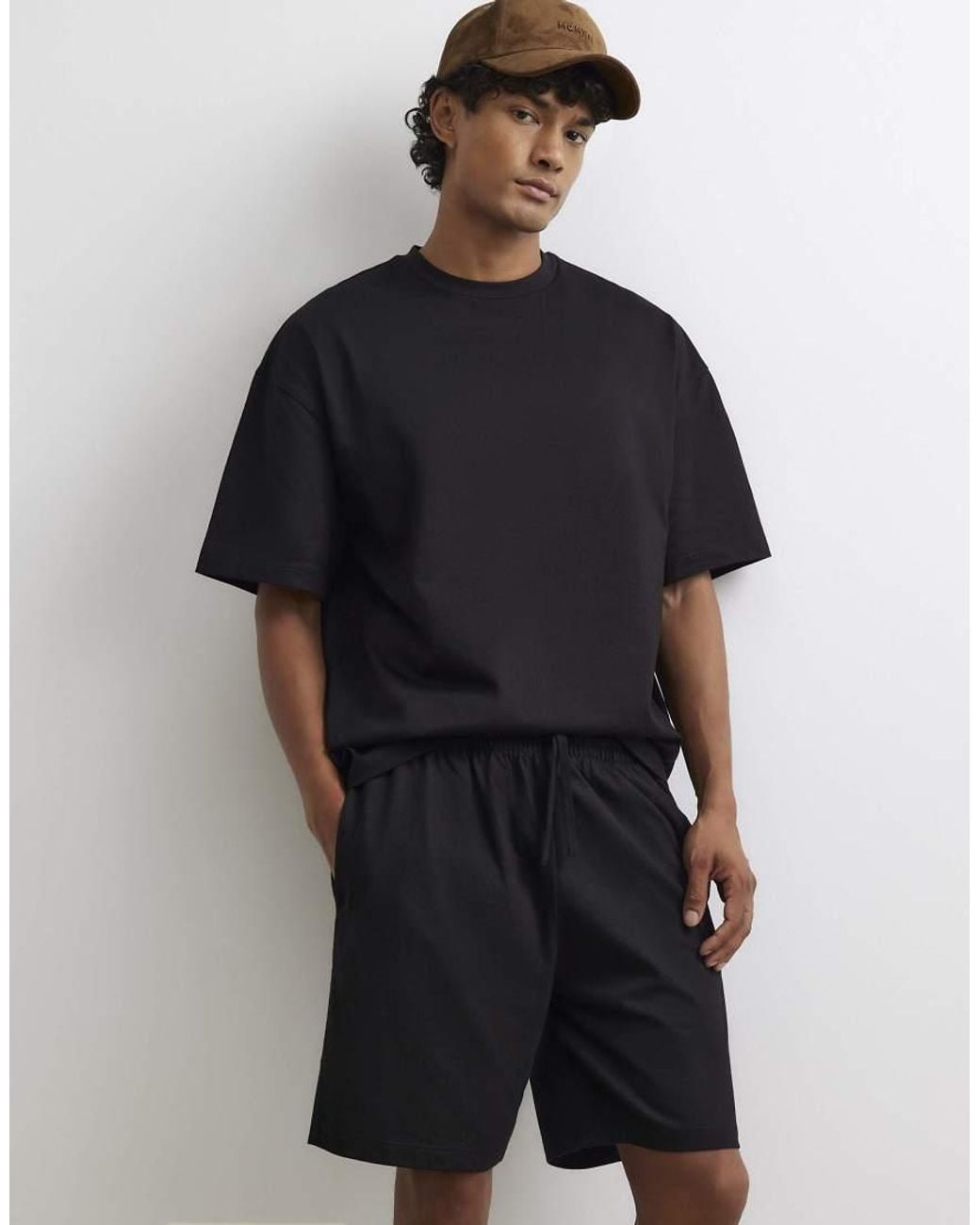 River Island Blue Oversized Fit T-Shirt And Shorts Set for men