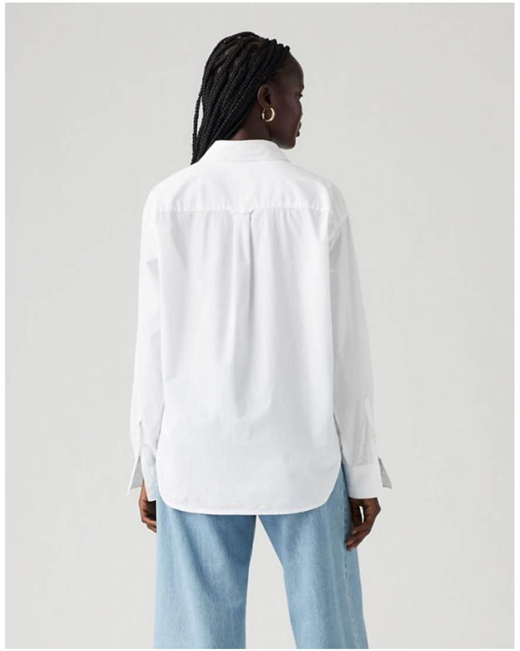 Levi's White Harlie Boyfriend Shirt