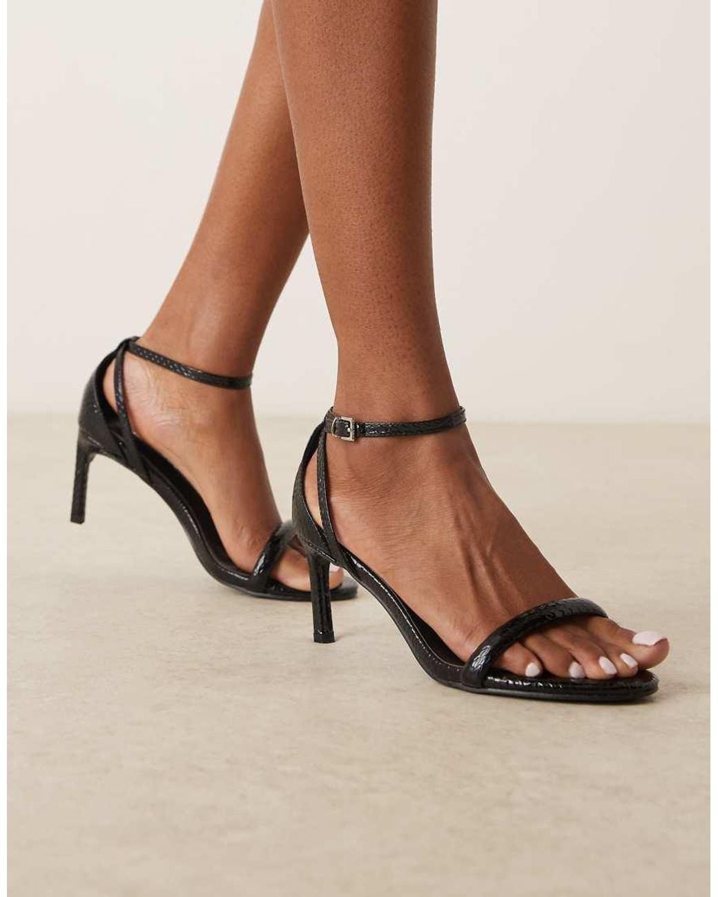 Glamorous Natural Barely There Heeled Sandals