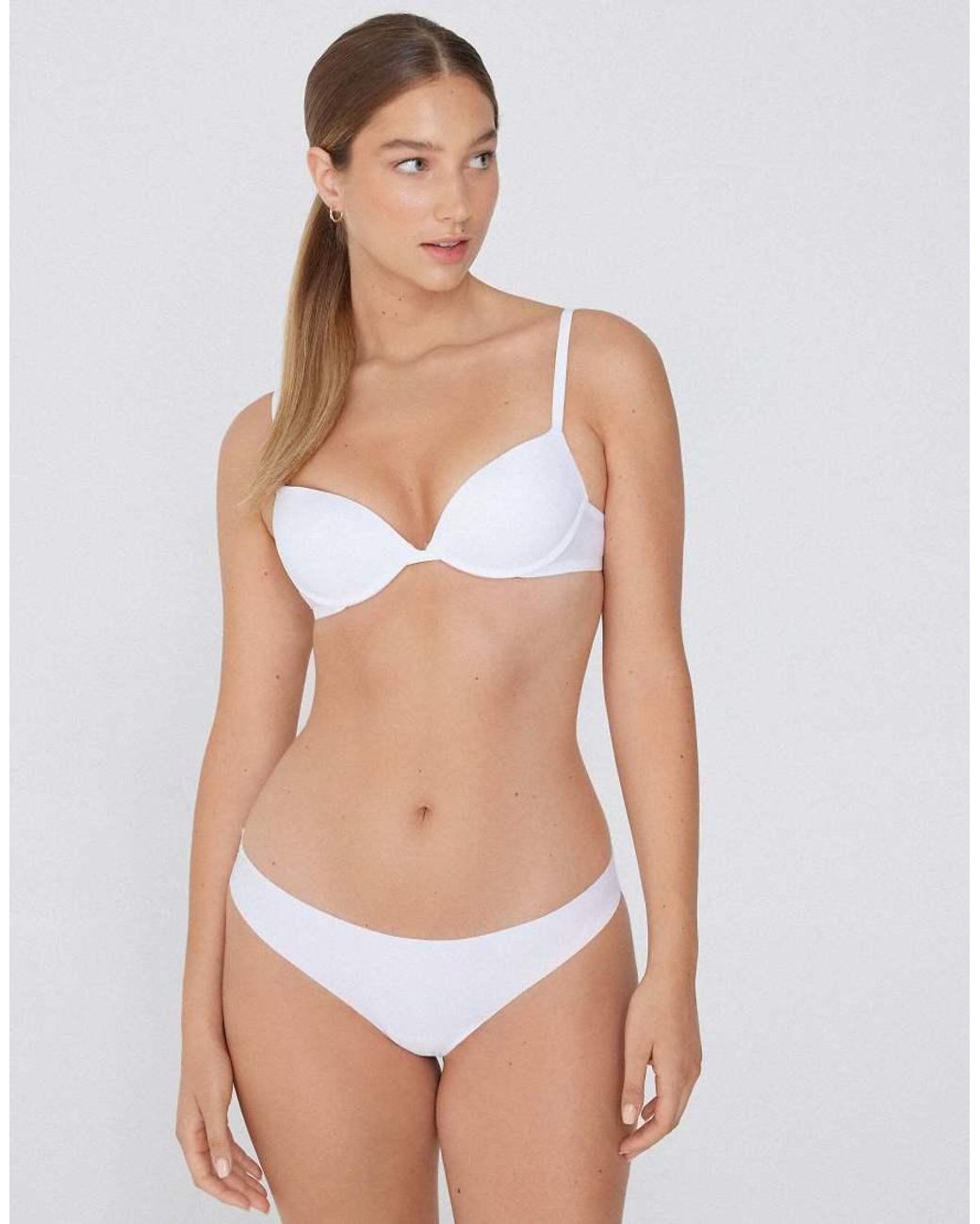Tezenis White Laser Cut Brazilian Briefs