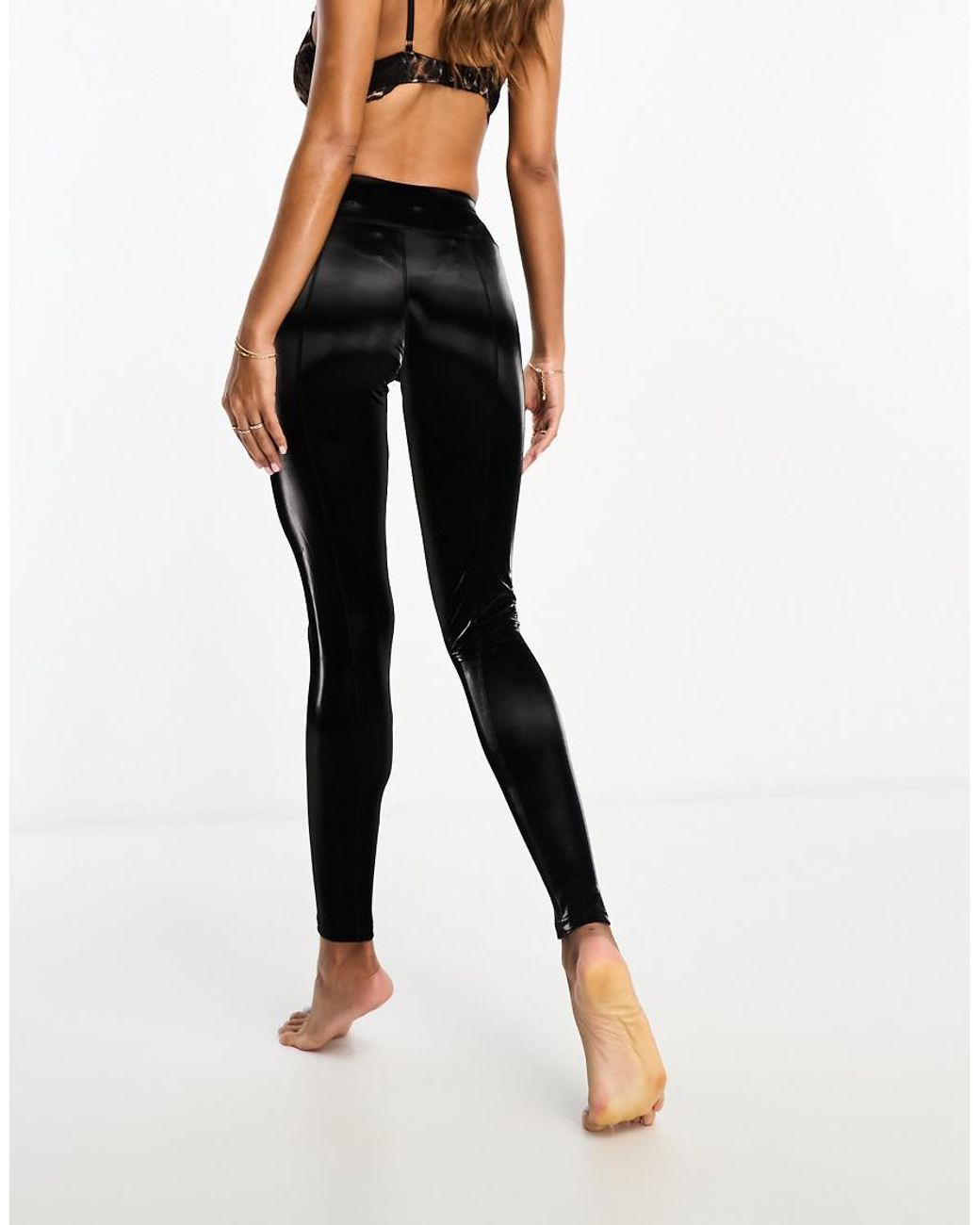 Ann Summers Black High Gloss Pu Leggings
