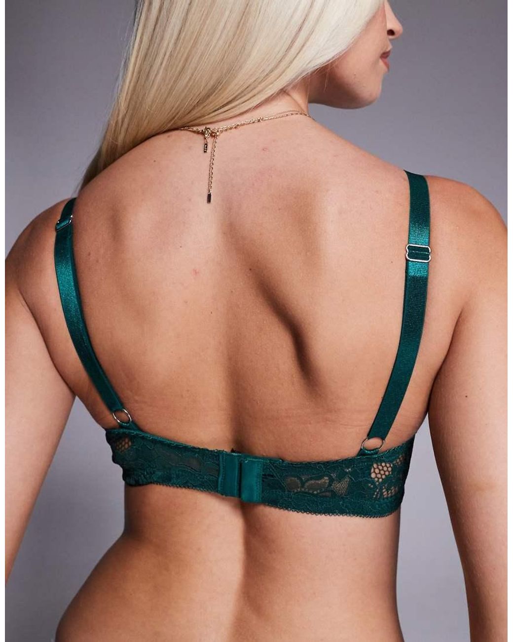 ASOS Green Fuller Bust Margot Underwired Bra Forest
