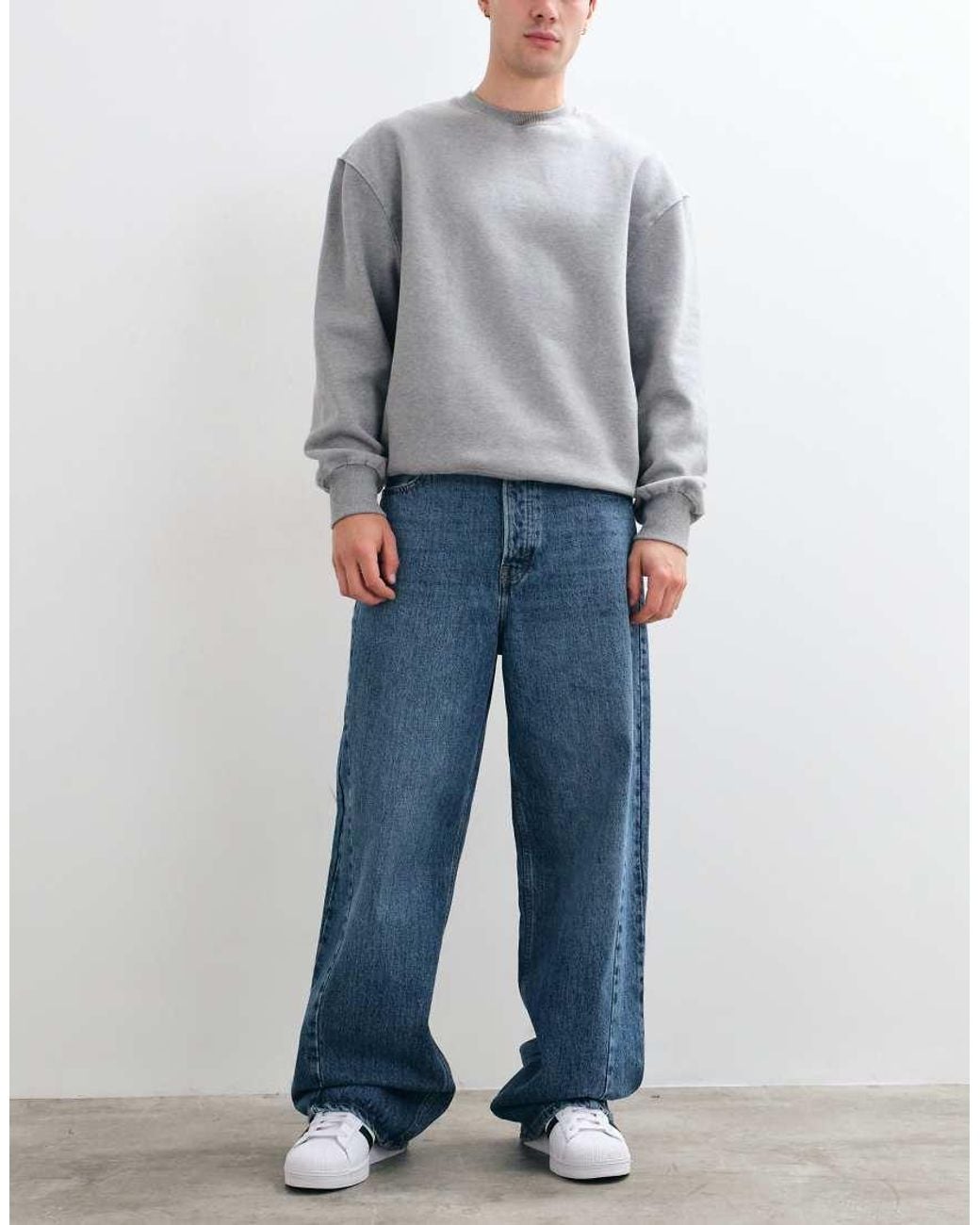 Only & Sons Blue Remi Wide Leg Jeans for men
