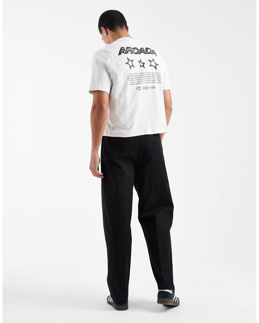 Cotton On White Cropped Fit Graphic T-Shirt for men