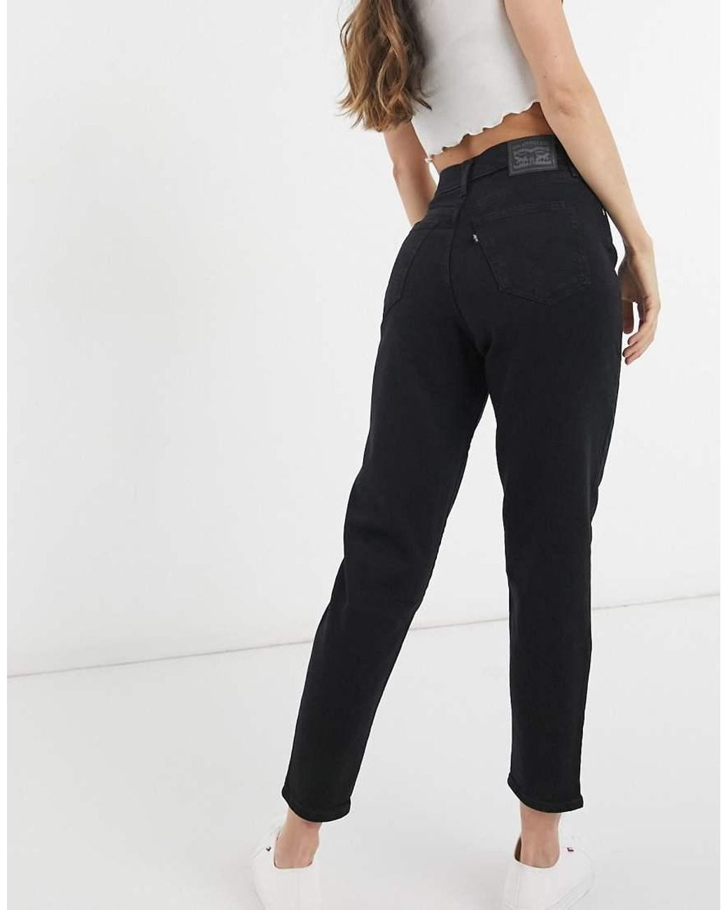 Levi's Black High Waist Mom Jeans