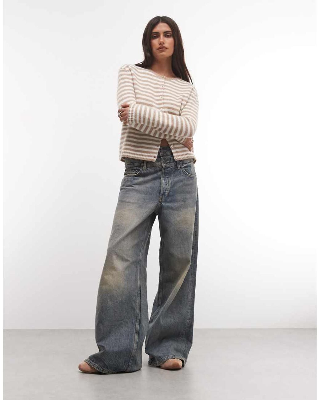 Monki Natural Compact Knitted Cardigan