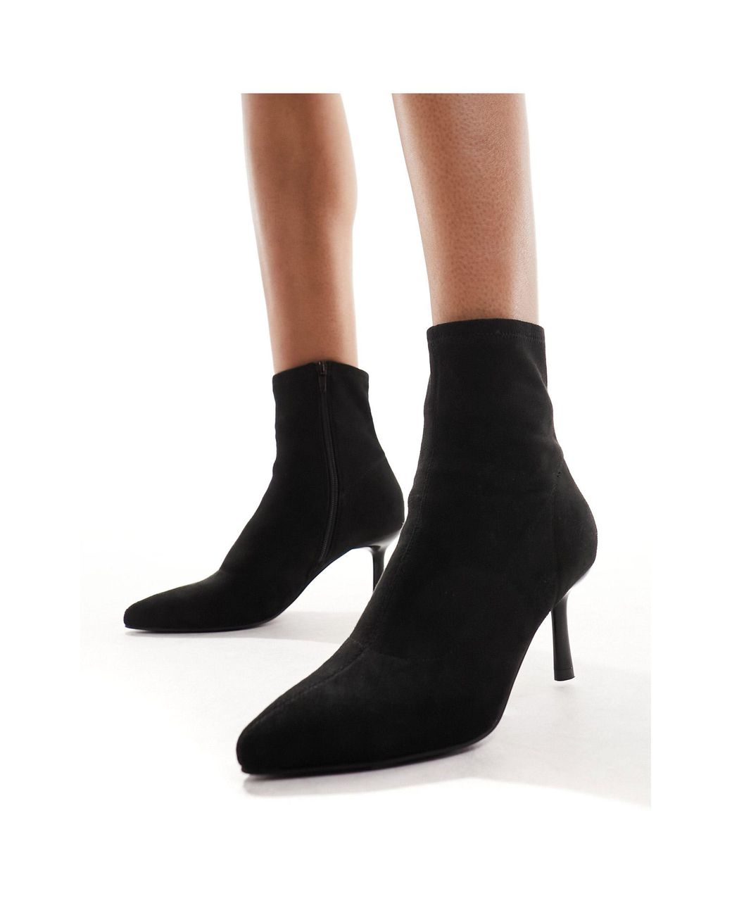 Stivaletti a calza neri a punta di New Look in Nero Lyst