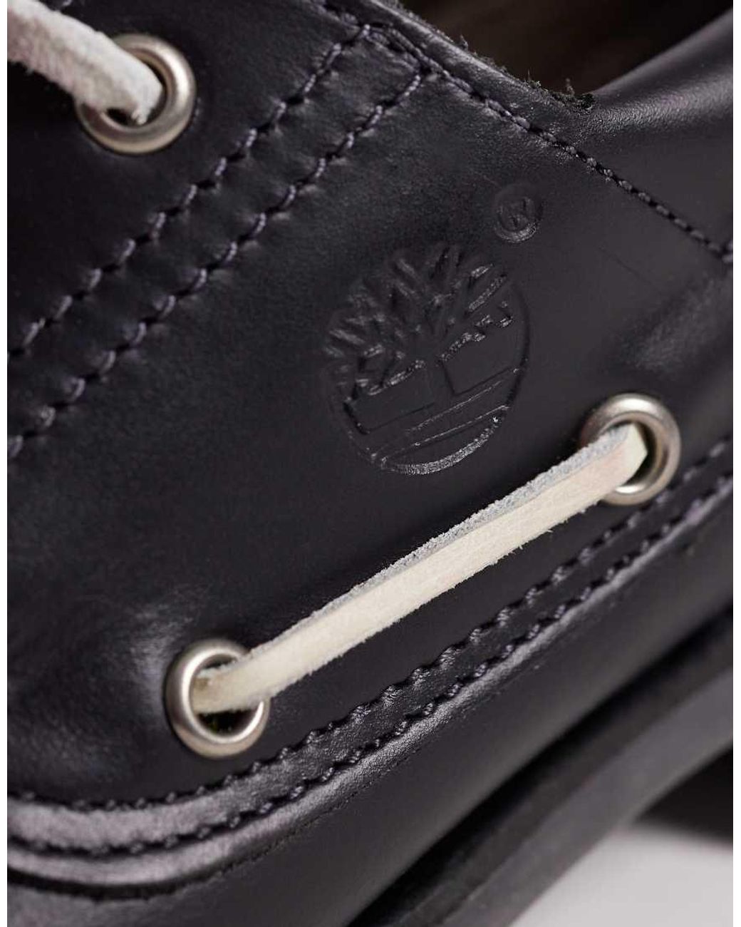 Timberland Black Authentic 3 Eye Boat Shoe for men