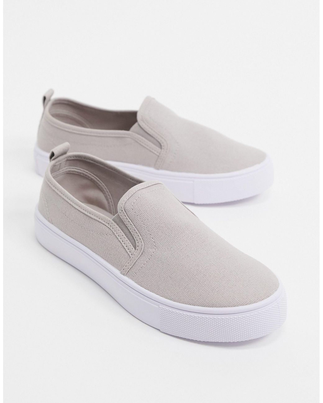 wide fit slip on plimsolls