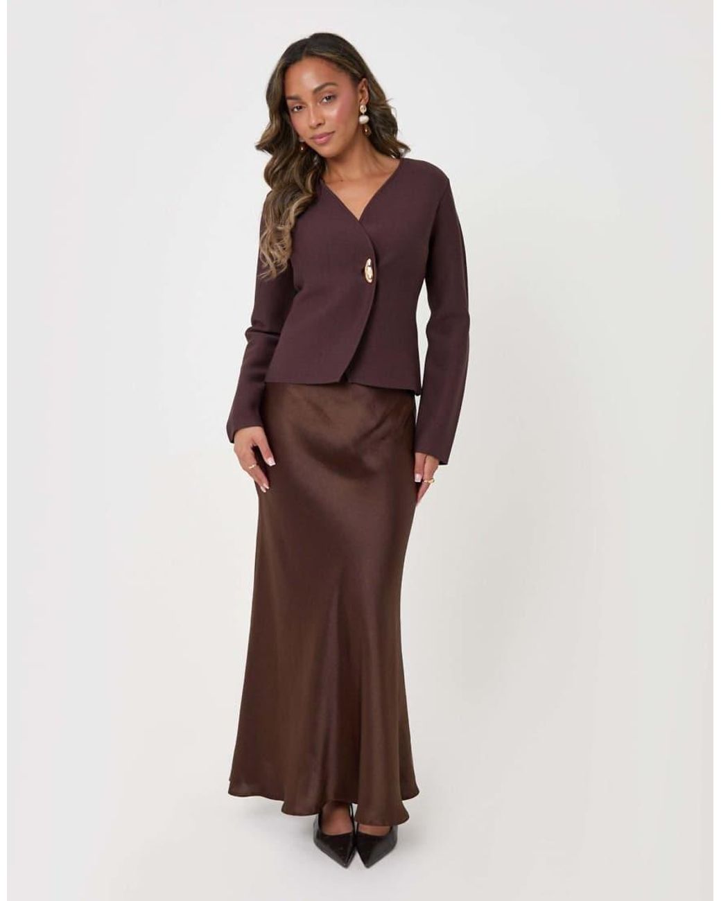 Threadbare Purple Button V-Neck Cardigan