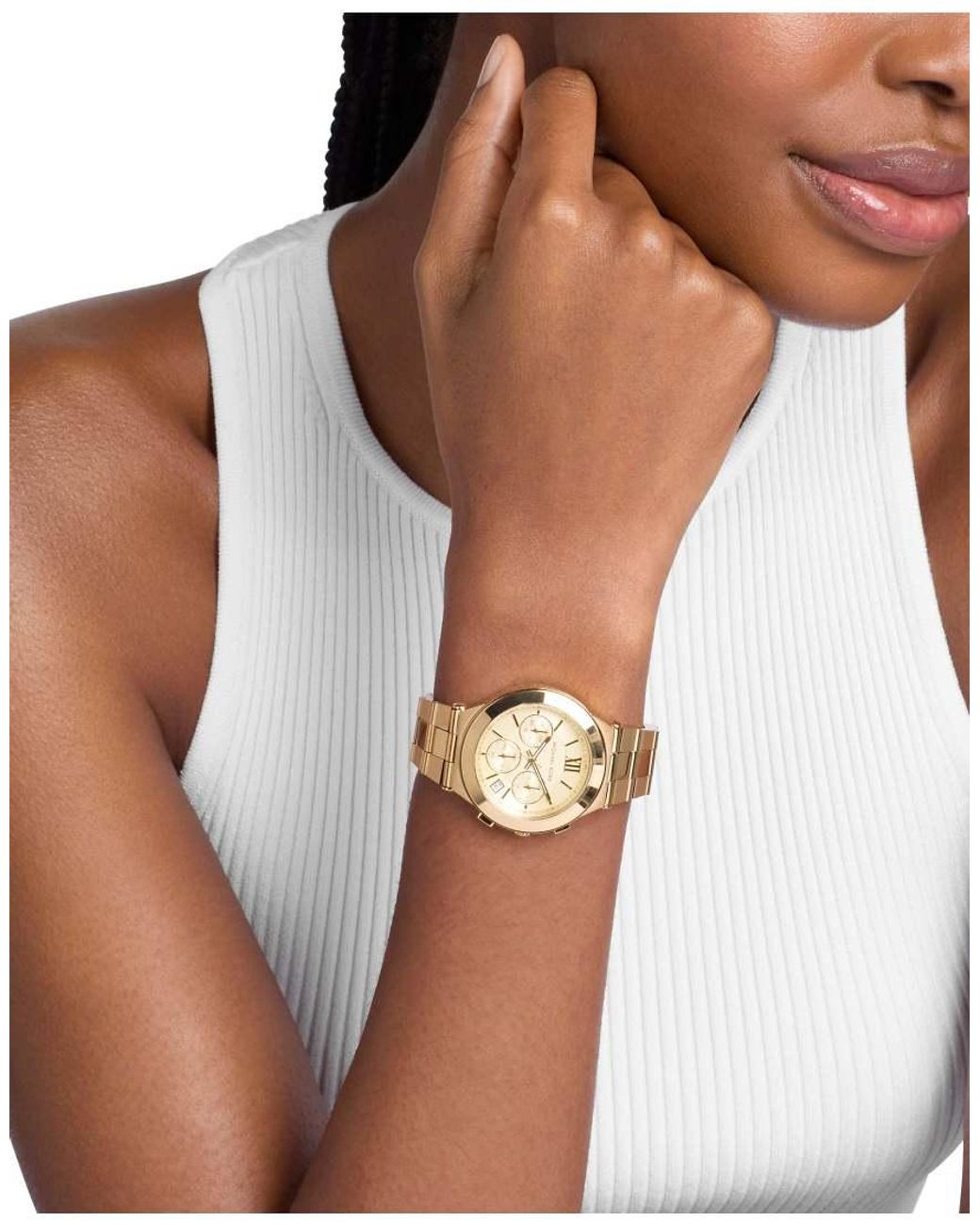 Michael Kors Metallic Billie Chronograph-Tone Stainless Steel Watch, Mk7603
