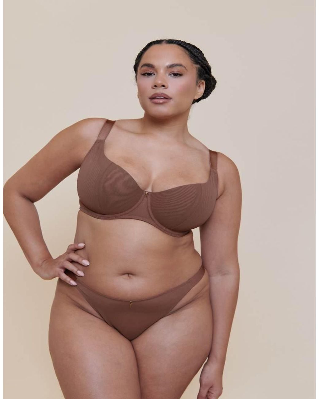Curvy Kate Natural Cool Cat Scooped Multiway Balcony Bra Coffee Fuller Bust