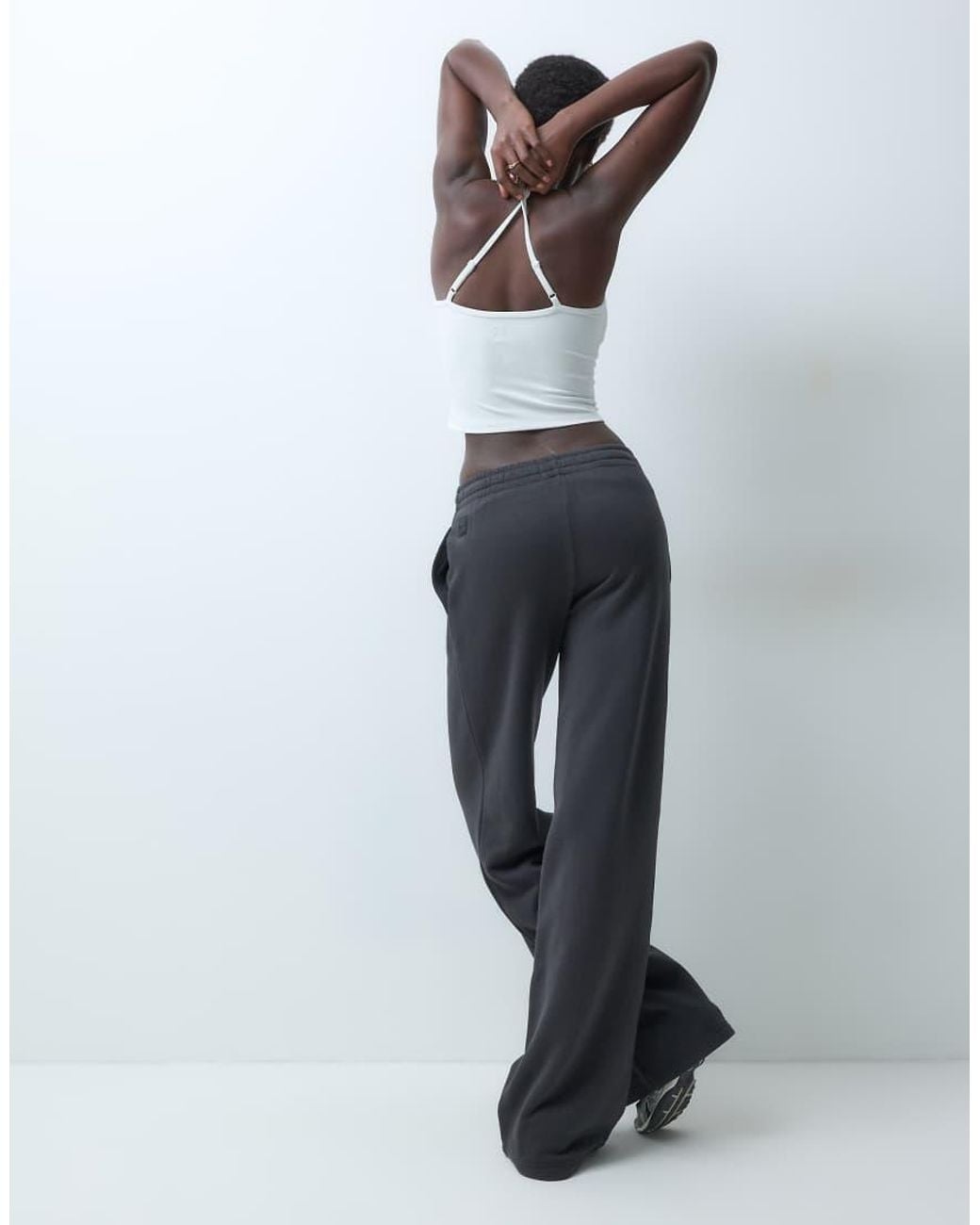 4505 Blue Tall Rest Day 400Gsm Heavyweight Cotton Wide Leg Joggers