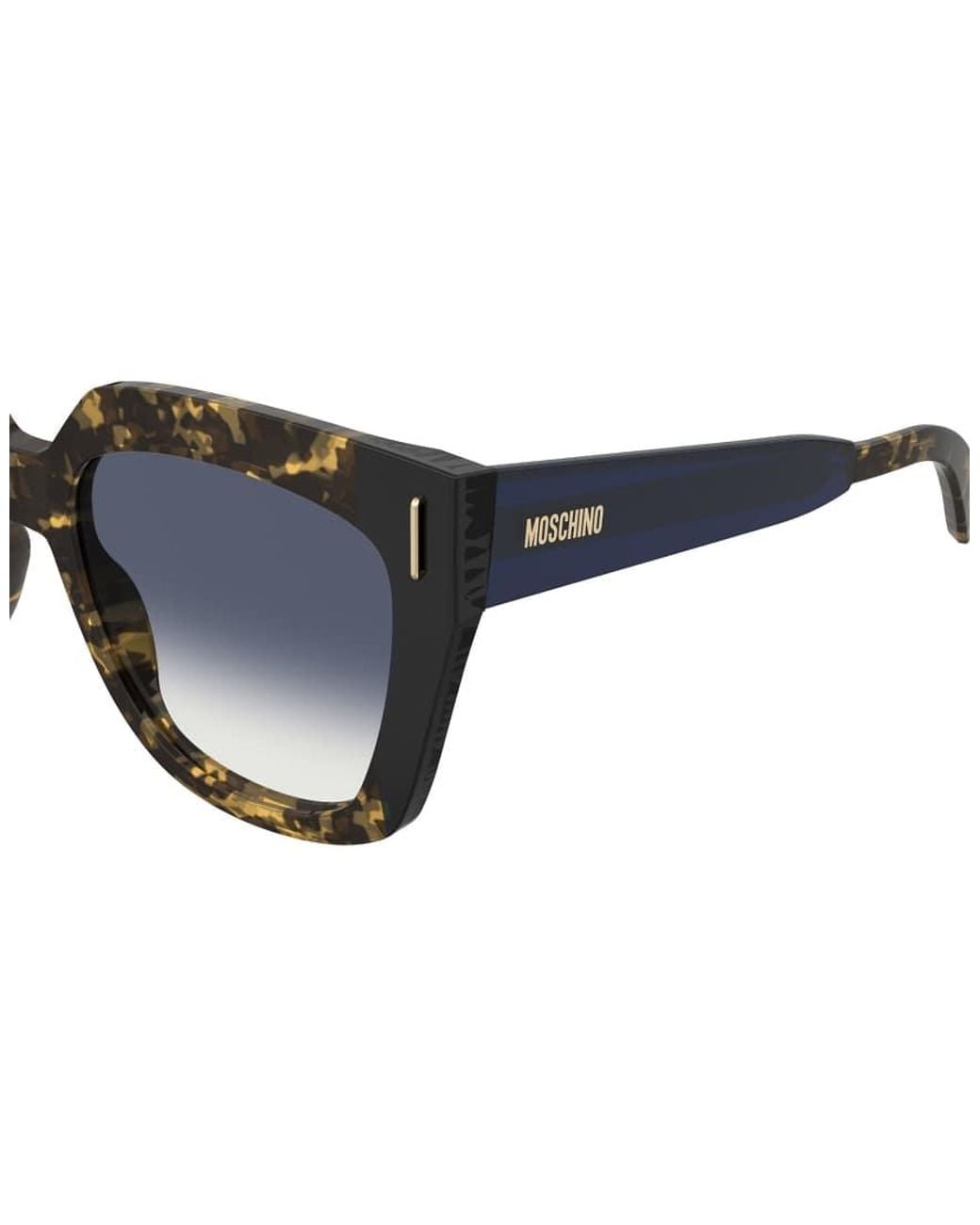 Moschino Blue Oversized Square Sunglasses With Shaded Lenses