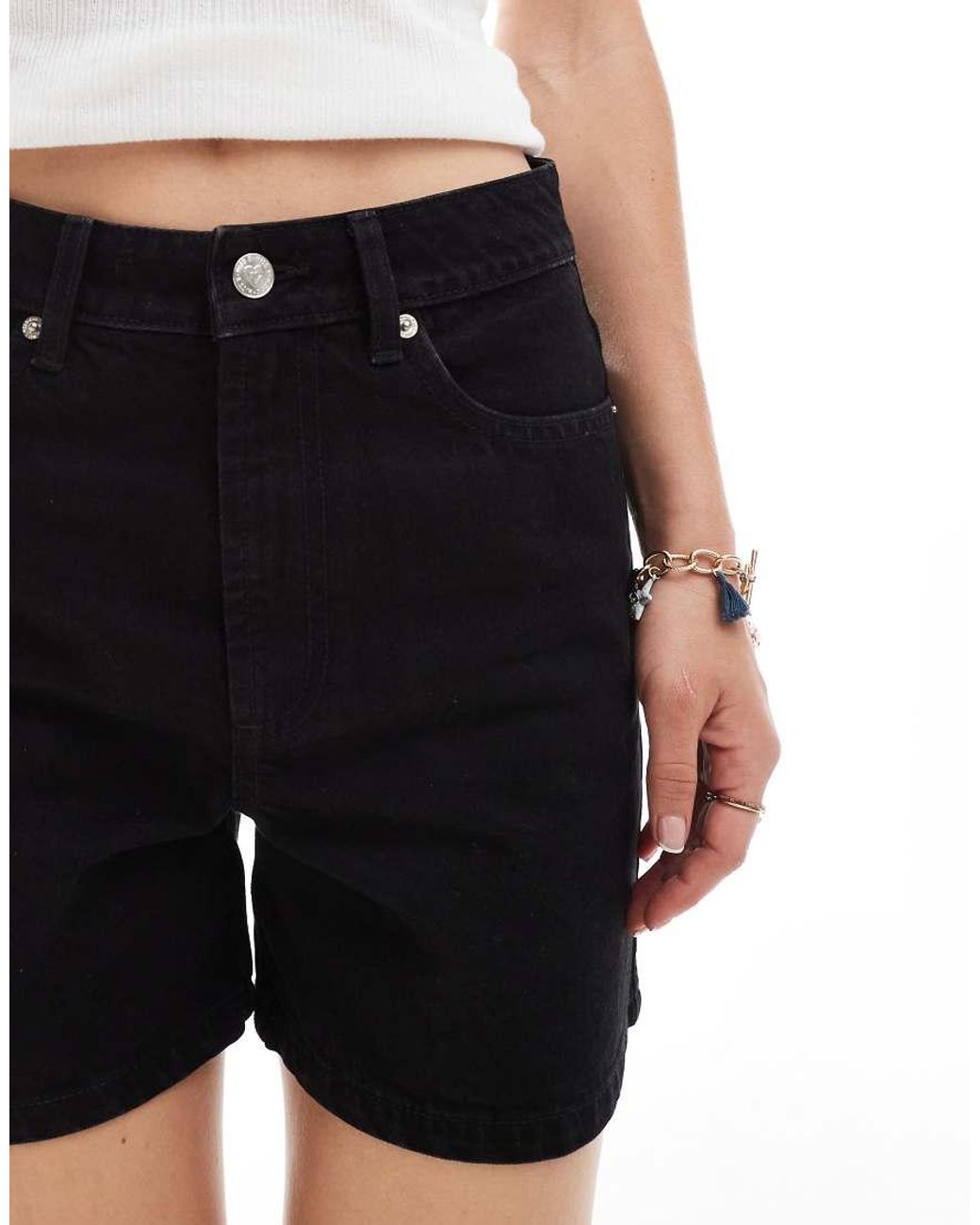 Miss Selfridge White Denim Mom Short