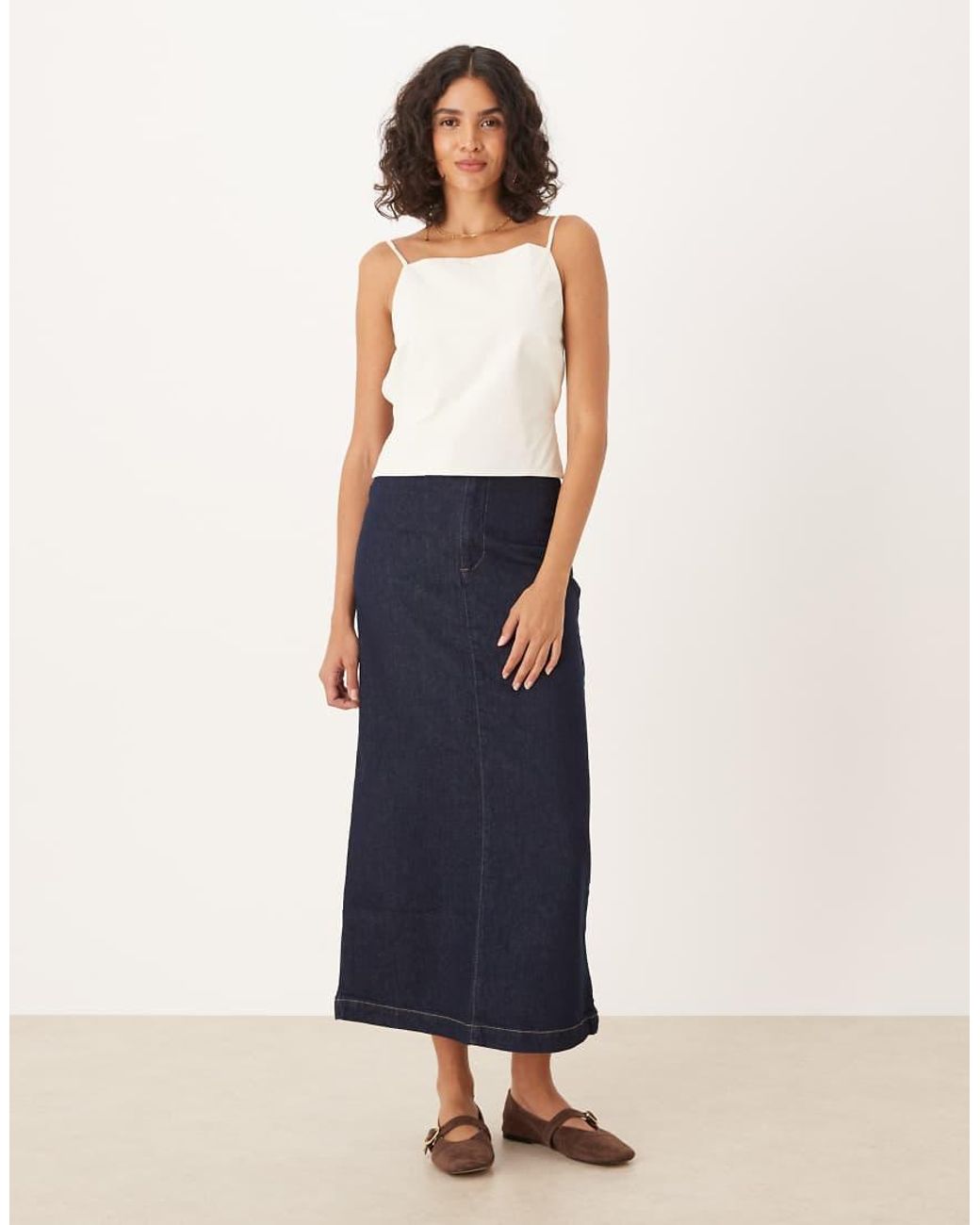 Mango White Backless Strappy Top