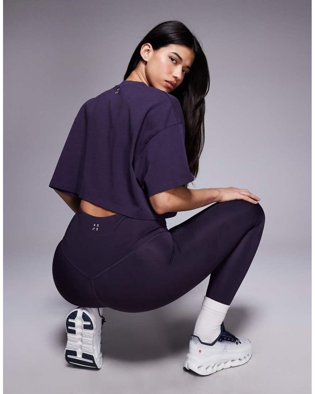 4505 Purple Icon Heavyweight Cotton Cropped T-shirt With Quick Dry Finish
